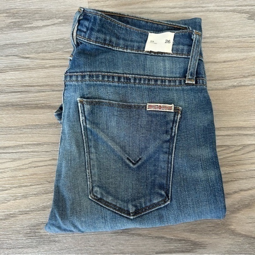 πHudson Gia Midrise skinny distressed wash jeans π 26 - Picture 12 of 13